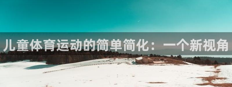 动感熊猫体育公园：儿童体育运动的简单简化：一个新视角
